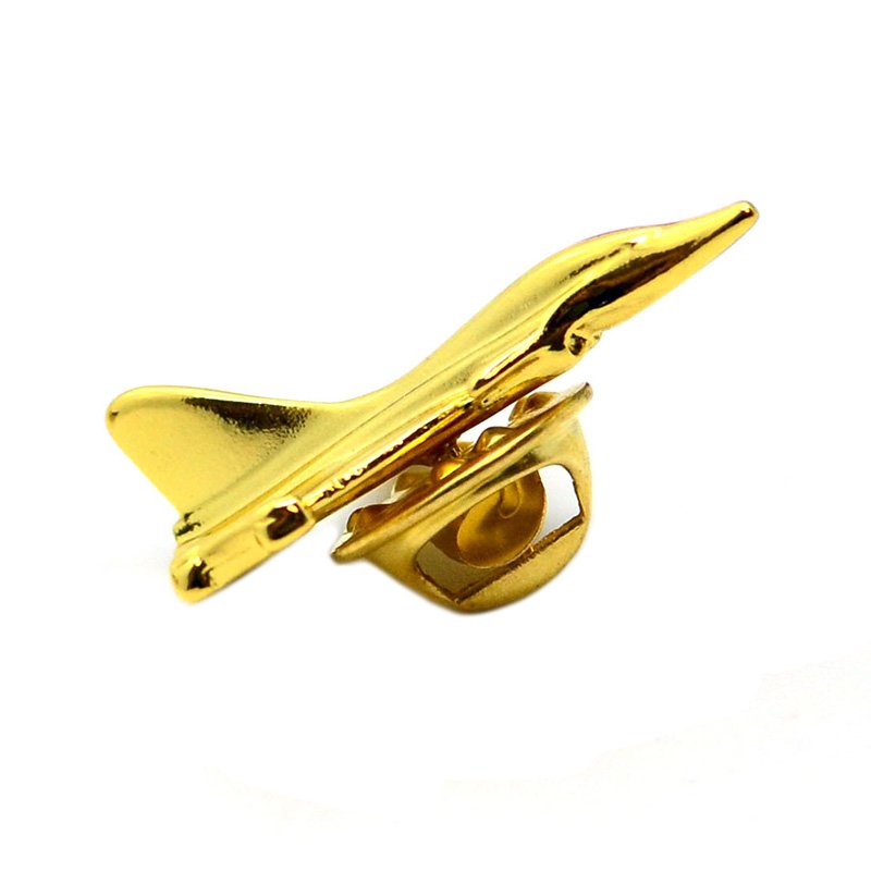 Helicopter Lapel Pin 3D Gold Plane Pin Badge