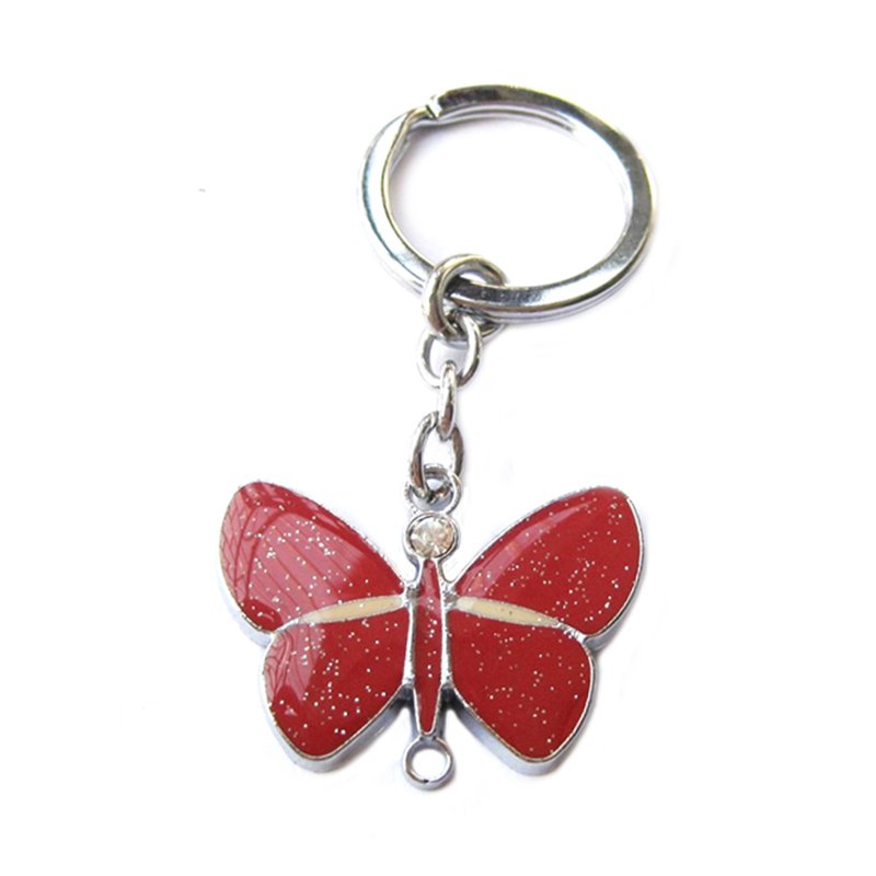 Custom Glitter Keychain Metal Key Chain Ring