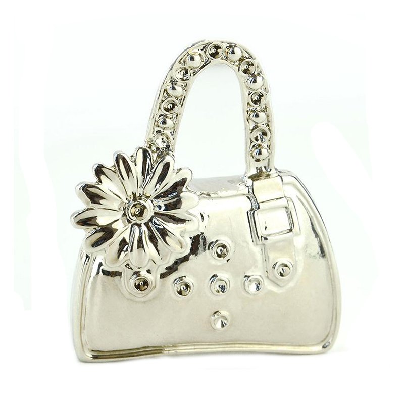 Handbag Keychain Metal Plated Silver Key Chain