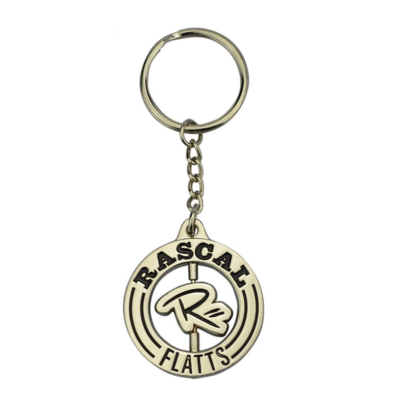 Metal Custom Keychain Maker Rotatable Key Chain