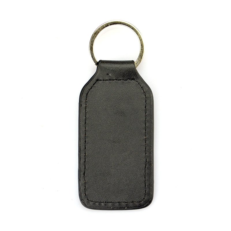 Metal And Leather Keychain For Men