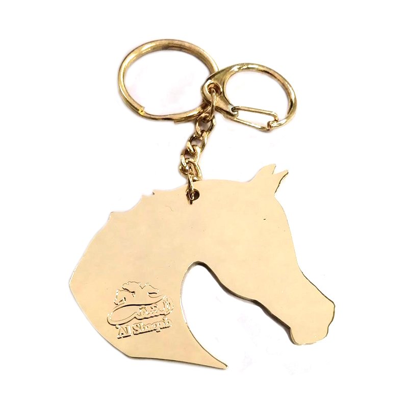 Personalised Key Holder Metal Gold Keychain