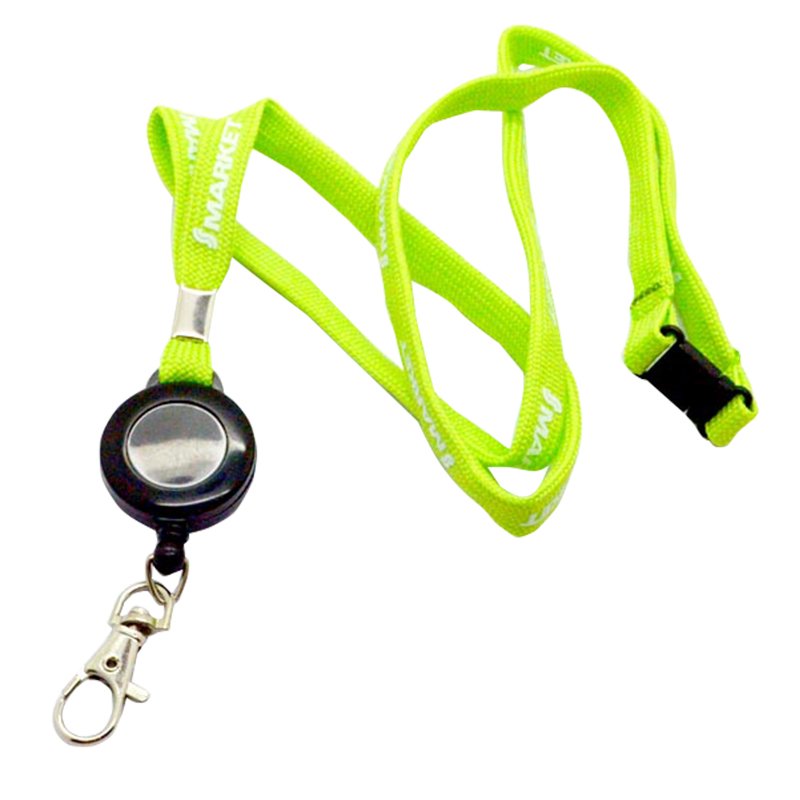 Retractable Key Ring Tube Lanyard Keychain