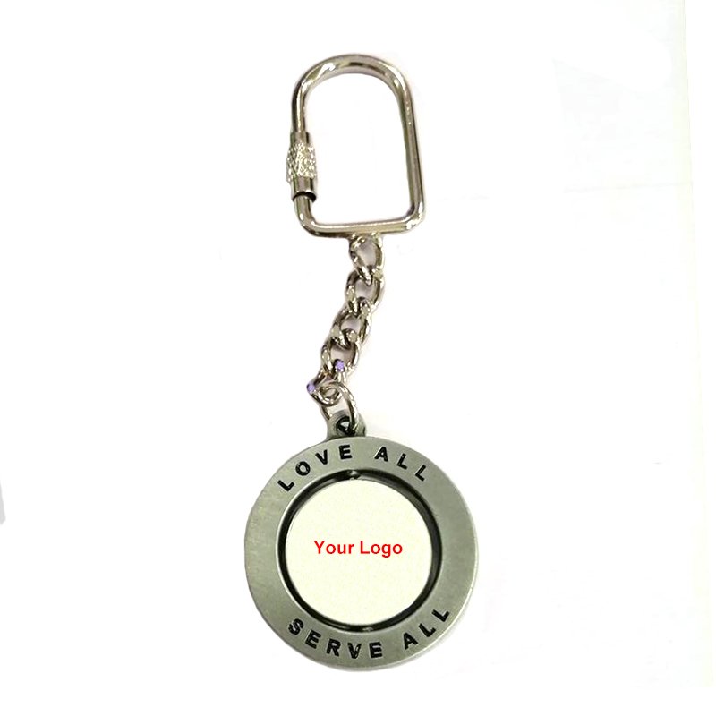 Custom logo on sale metal keychains