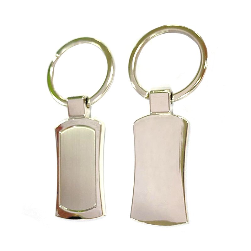 Key Ring Tags Custom Blank Metal Silver Keychain