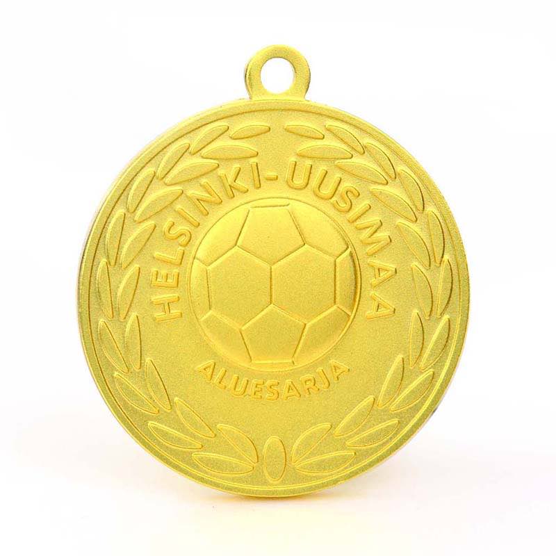 Stamped 3D Sports Gold Football Medals And Metal Soccer Trophies 