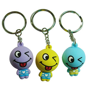 pvc emoji keychain