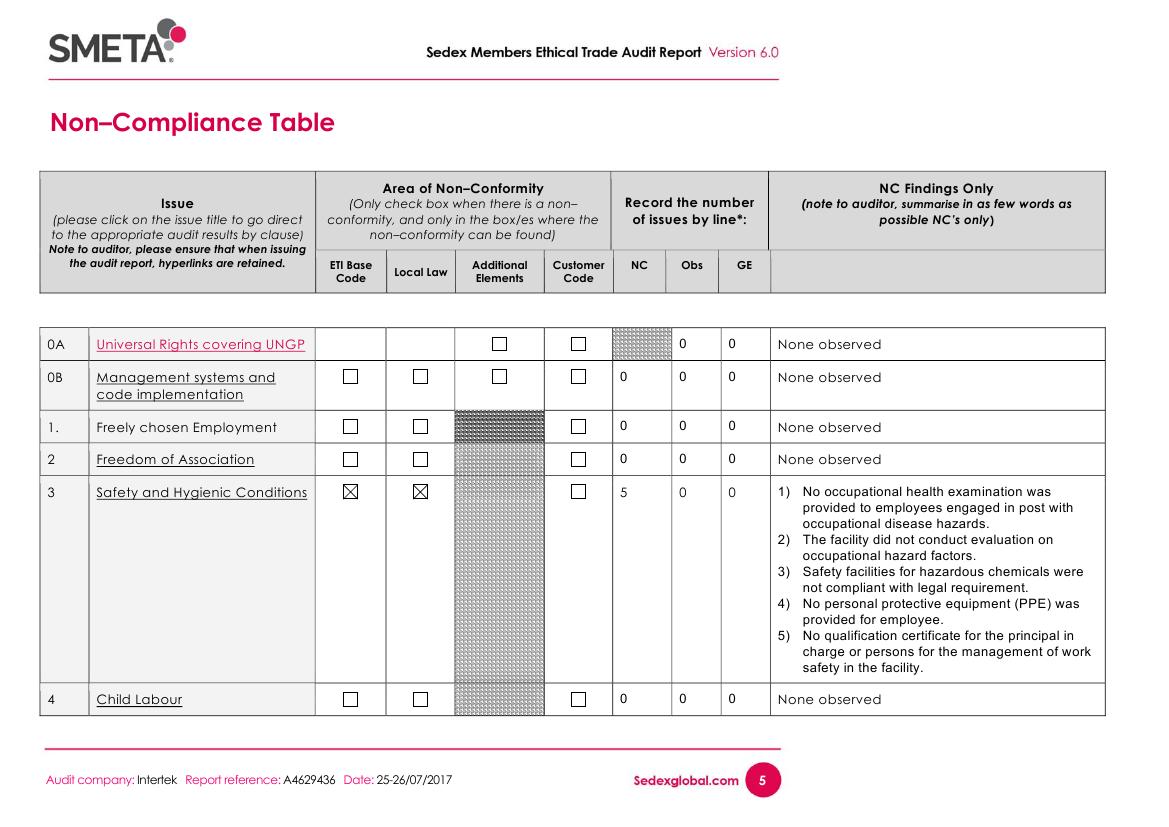Sedex Members Ethical Trade Audit Report0004