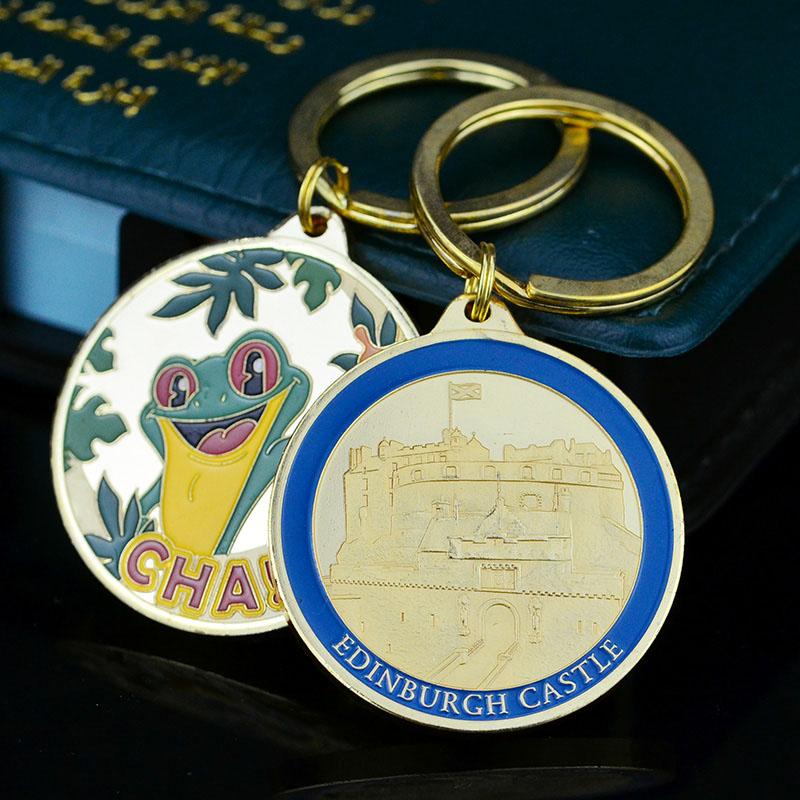 custom high quality fashion metal keychain personalised designer brand keychains