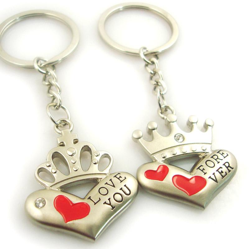 Wholesale cheap metal pair keychain Couple Keychain