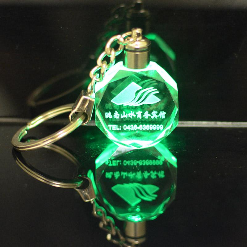 Wholesale high quality crystal led keychain manufacturer Crystal keychain