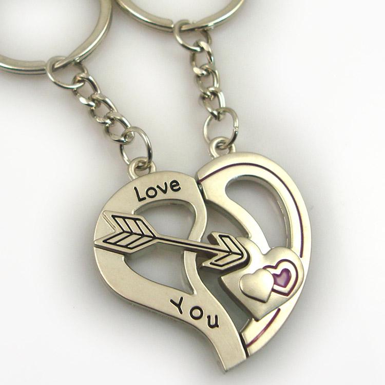 Keychain Factory Customized Stainless Steel Large Split Key Rings Couple Keychain