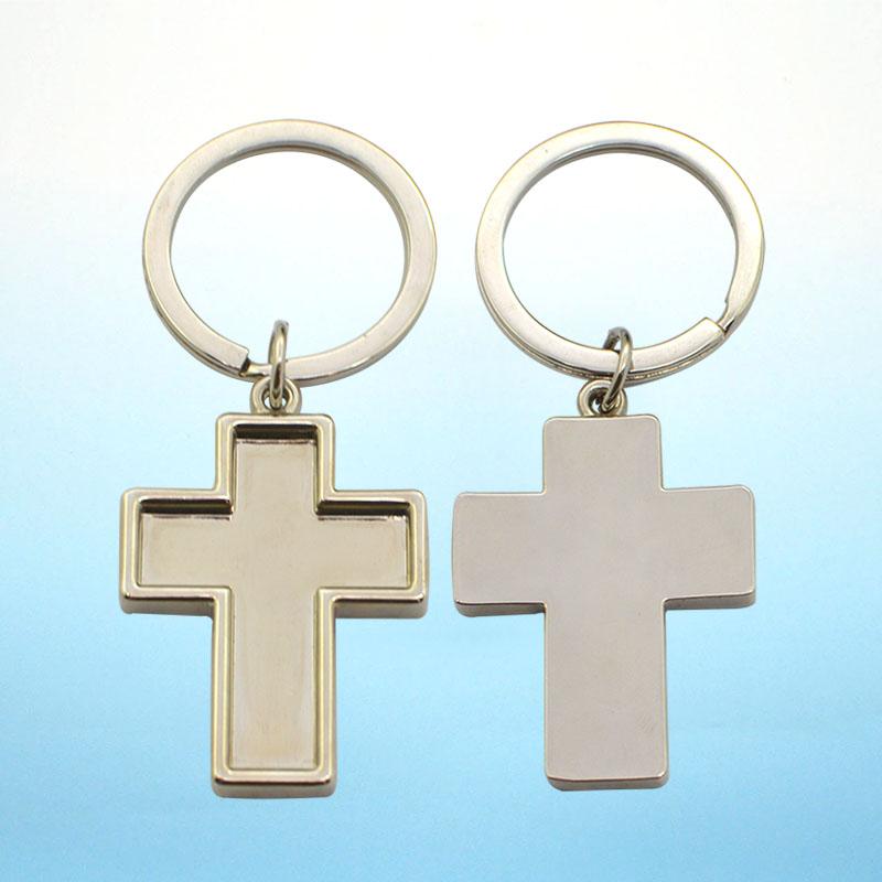 custom metal cross keychain