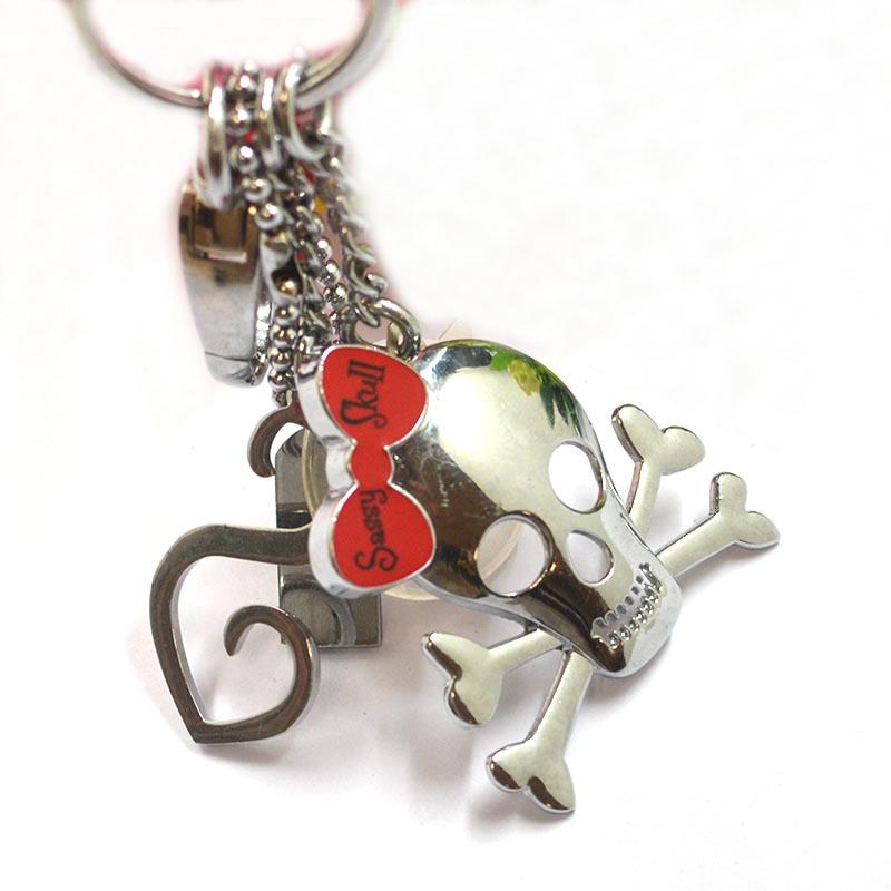 Keychain Factory Supplier Custom Bulk Skull Compact Key Holder Metal