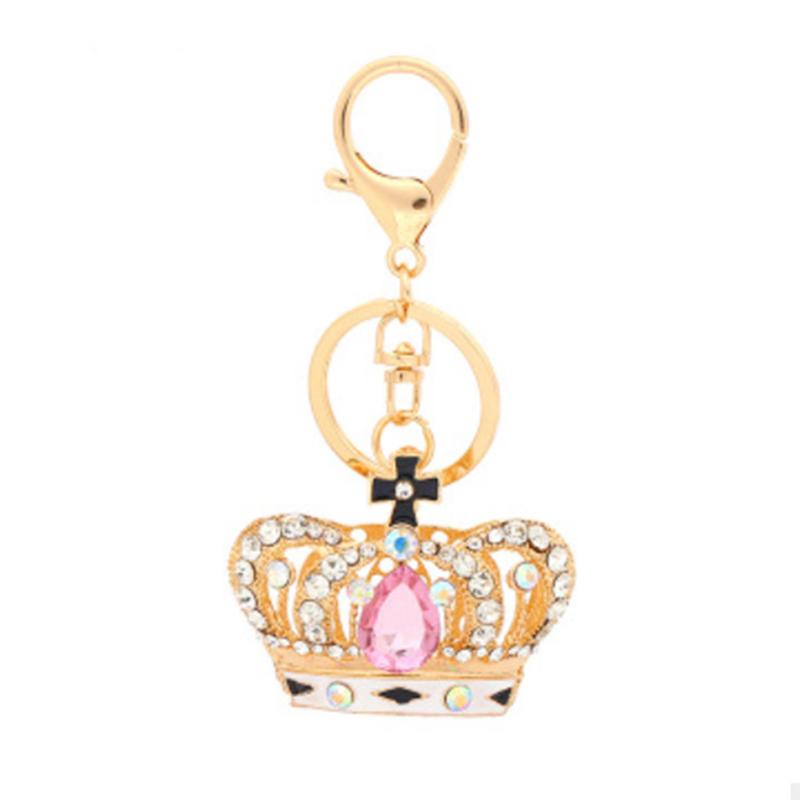Custom Jewelry Keyring Wholesale Rhinestone Crown Keychain Metal Keychain