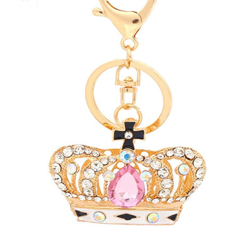 Custom Jewelry Keyring Wholesale Rhinestone Crown Keychain Metal Keychain