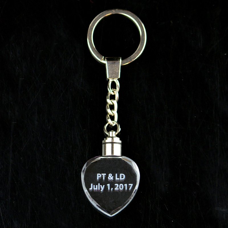 Custom Glass Photo Crystal Key chain Crystal Car Logo Keychain