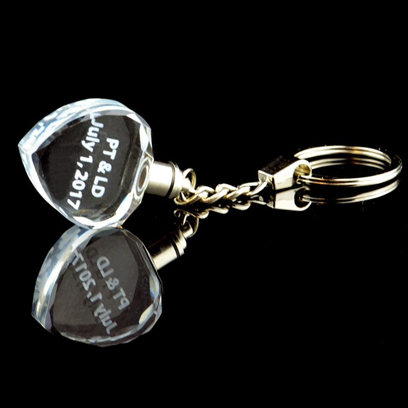 Crystal Key Holder Custom Glass Keychain Photo Key Chains Crystal