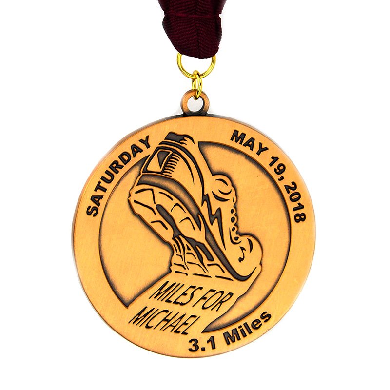 Sport Medal Custom Award Metal Copper Medal With Lanyard Medals