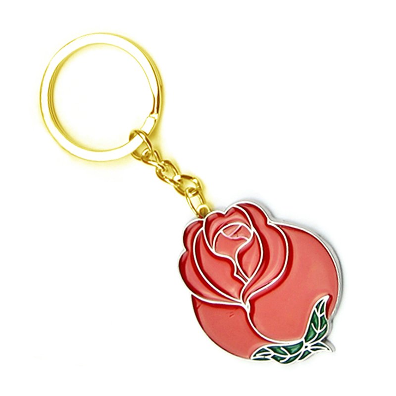 Artigifts Custom Flower Key Chain Preserved Rose Keychain Metal Keychain