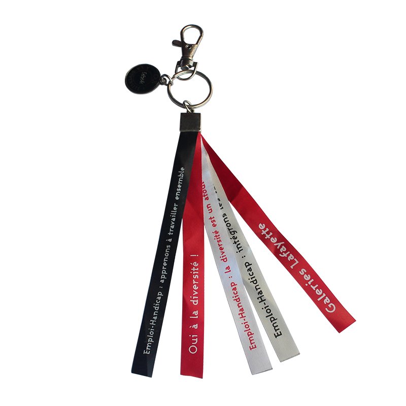 Short Lanyard Key Chain Custom Print Ribbon Keychain Fabric Other