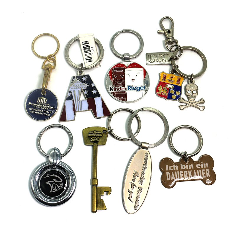 Keychain Maker Custom Brass Metal Cheap Keyrings With Car Logo Personalised keychains