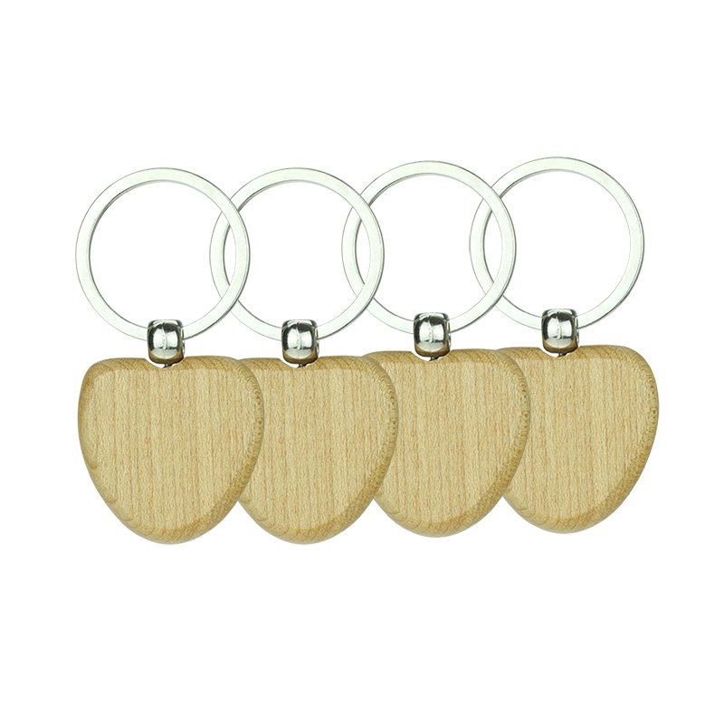 Wholesale Blank Wooden Keychains Custom Wood Key Chain Ring Wood keychain