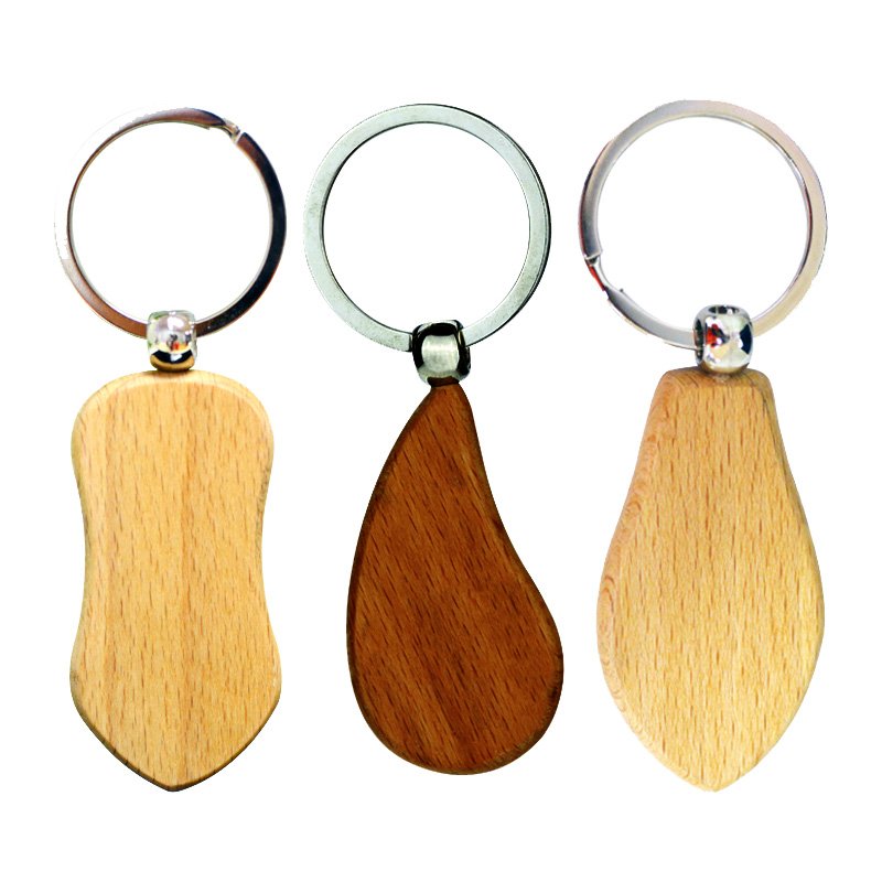 Free Design Your Own Logo Wood Keychain Custom Wooden Key Chain Wood