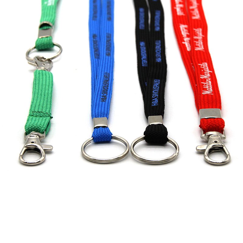 No Minimum Promotion Cheap Nylon Embroidery Lanyard Keychain Other keychain