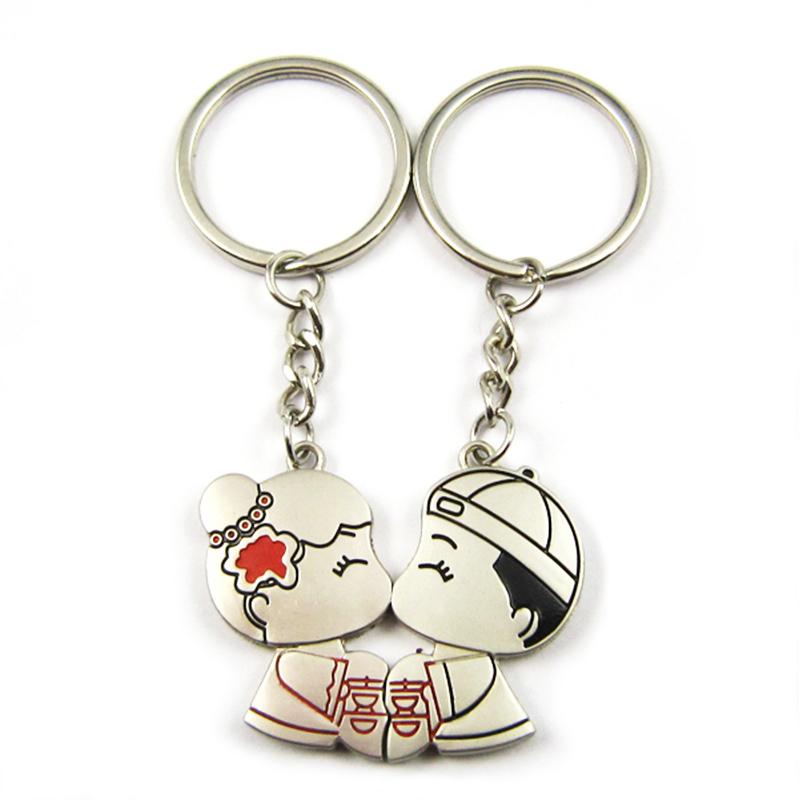 Customized Wedding Key Holder Metal Couple Keychains Couple Keychain