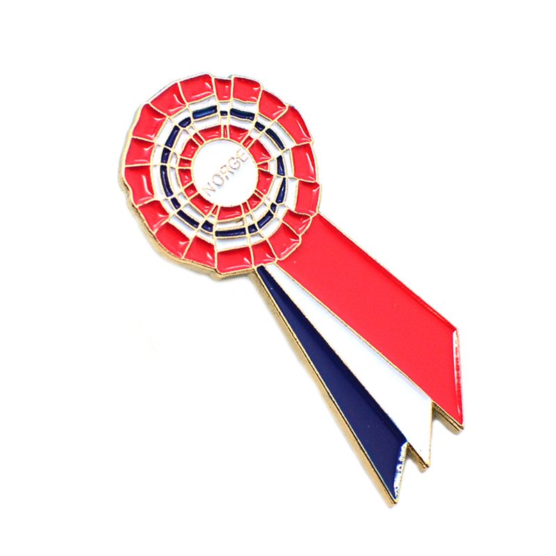 Oem Enamel Ribbon Pin Custom Die Cast Metal Pins Badge Pin Badge