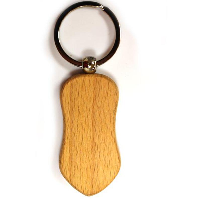 Blank Laser Engraving Keychain Custom Wooden Logo Key Chains Wood