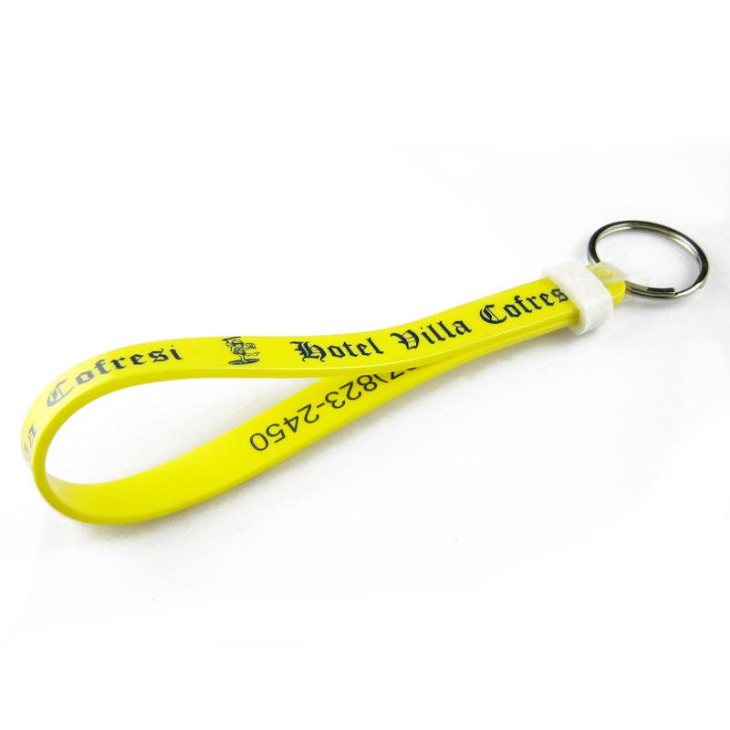Keychain Bracelet Rubber Custom Silicone Wristband Key Chains Other
