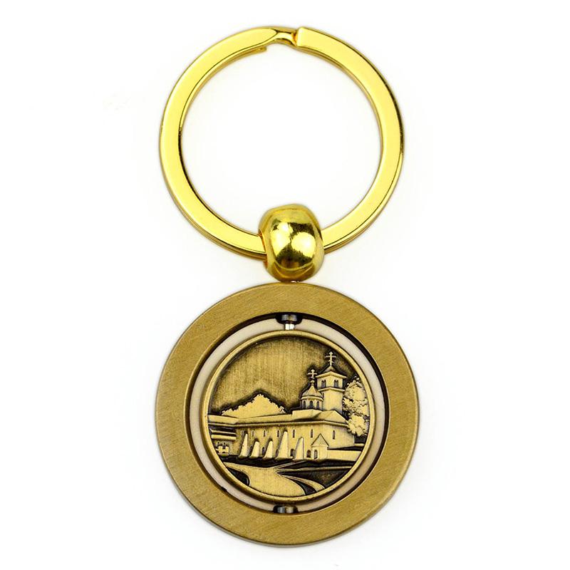 Custom Big O Key Ring Dog Tag Keychain Metal Gold Key Chain
