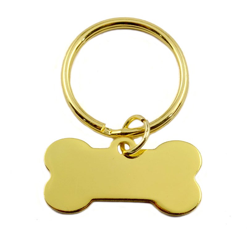 Custom Big O Key Ring Dog Tag Keychain Metal Gold Key Chain