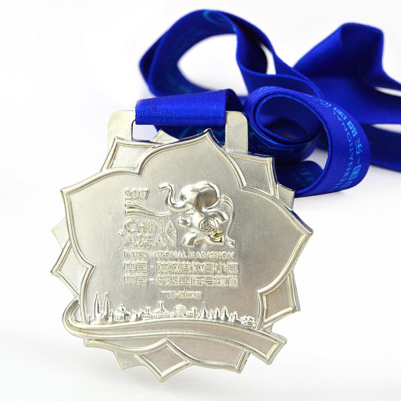 Artigifts Custom Running Medal Bulk Metal Plated Silver Medal