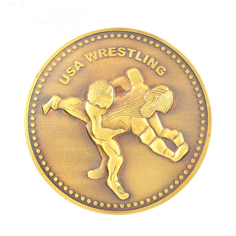 Coin Brass Blank Stamping Custom Engraved Metal Sports Coin