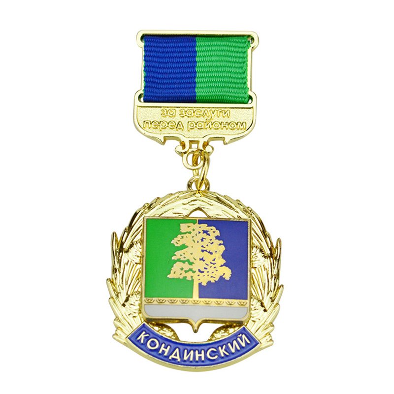 Custom Badge Medallions Engraved 2D Honor Medal Badge Military