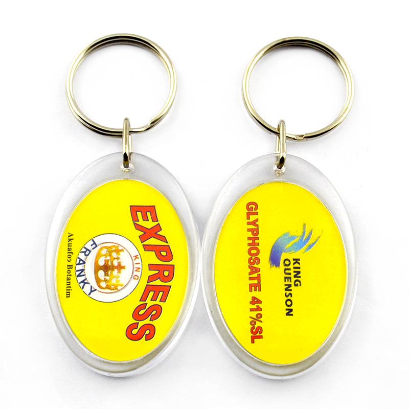 Keychain Picture Holder Custom Logo Epoxy Acrylic Keychain