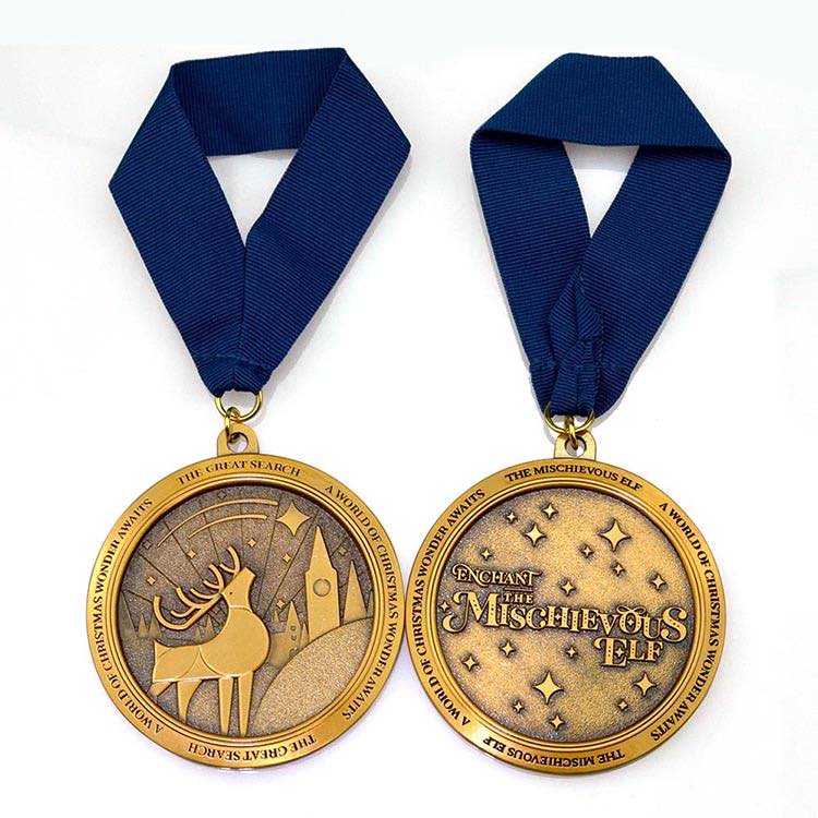 Christmas santa medals zhongshan manufacture of personalised medal