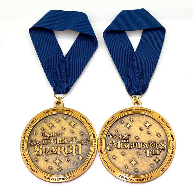 Christmas santa medals zhongshan manufacture of personalised medal