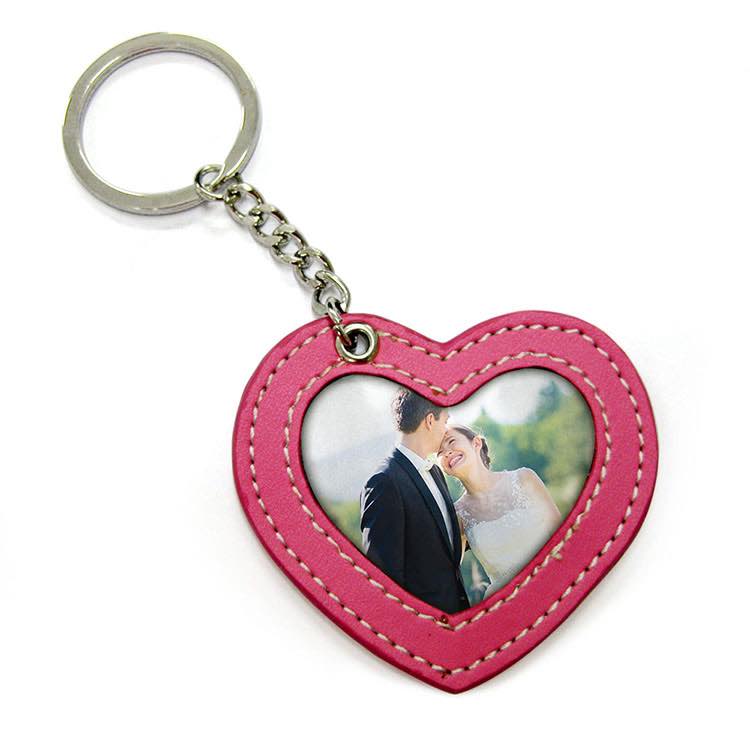 PUYA02H PU Leather Keychain Heart G-7 - PUYA02H