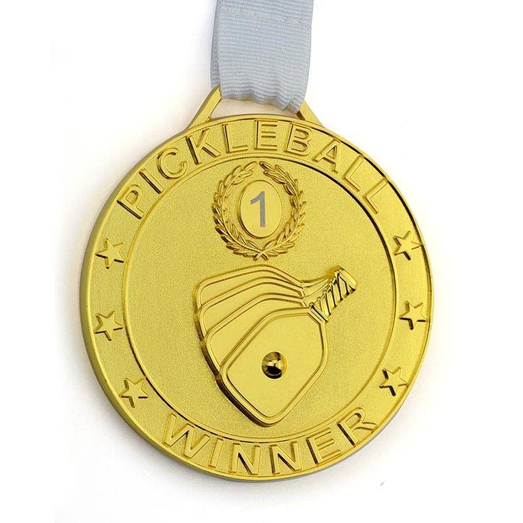 Gold Silver Bronze Pickleball Medals Die Cast Models