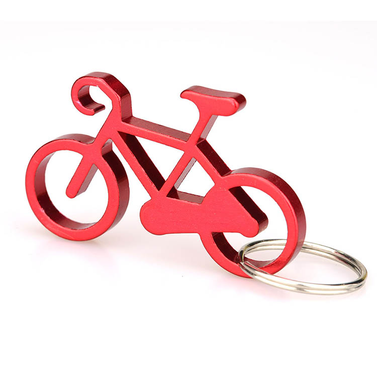 Custom Made Metal Aluminum Bicycle Keychain Bottle Opener