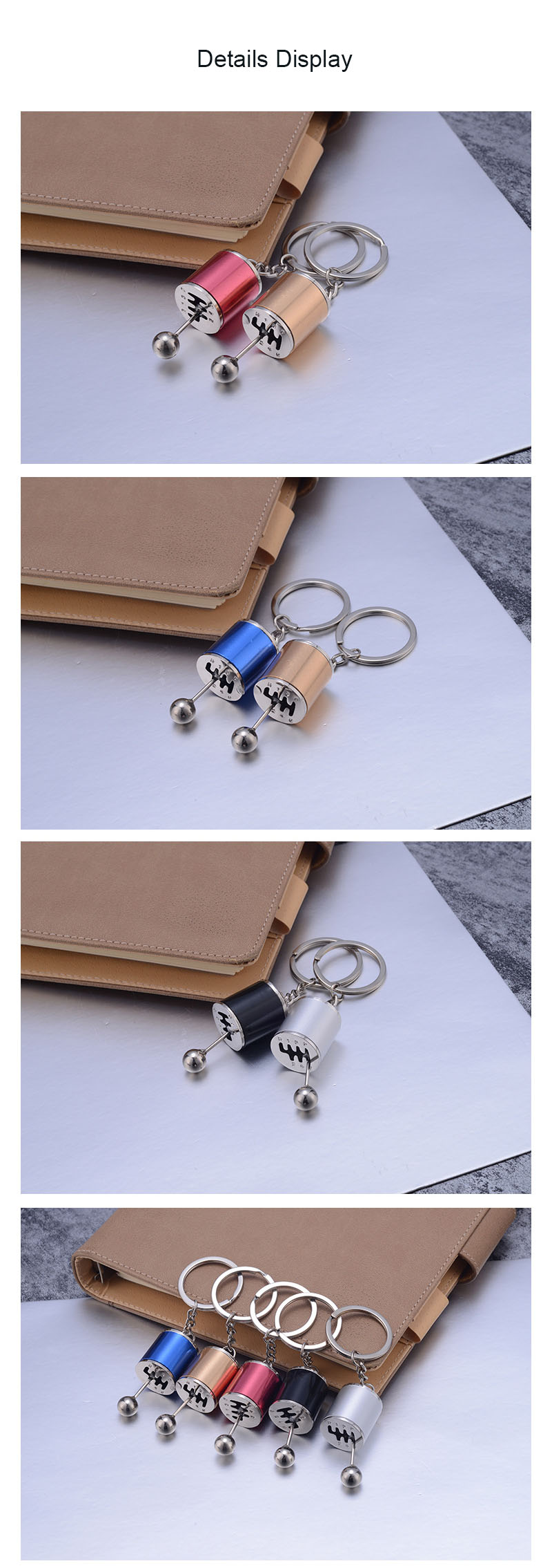 Auto Parts Metal Key Chain Car Six Speed Manual Gearbox Keychain