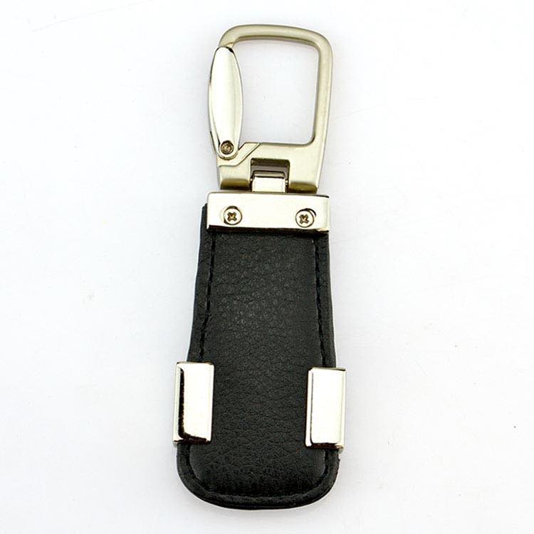 Cheap Personalized Premium Genuine Leather Keychain Custom Carabiner Clip