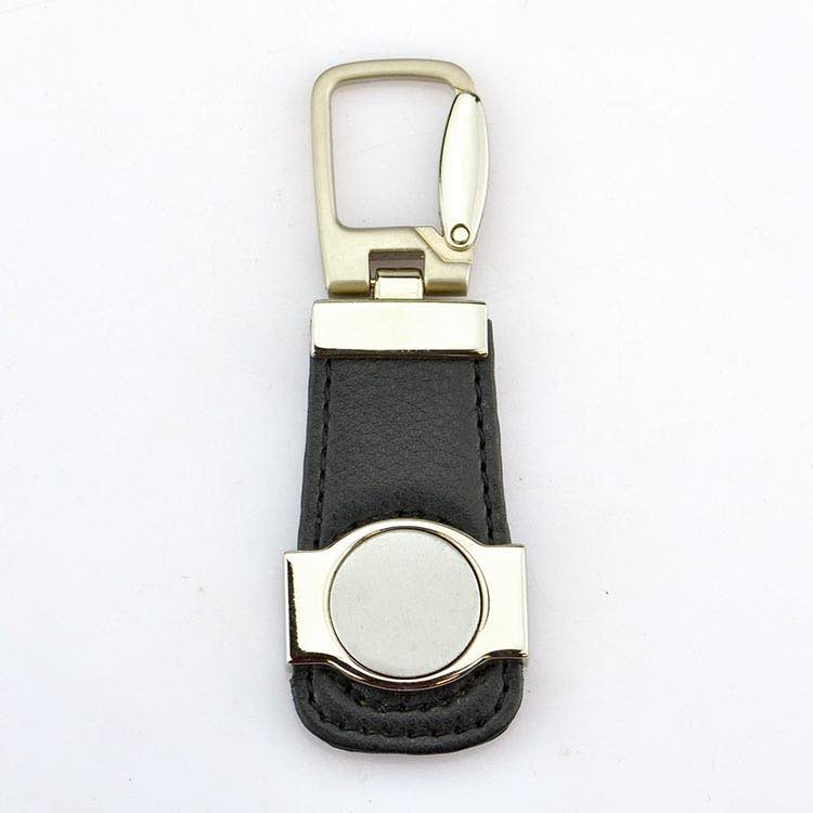 Cheap Personalized Premium Genuine Leather Keychain Custom Carabiner Clip