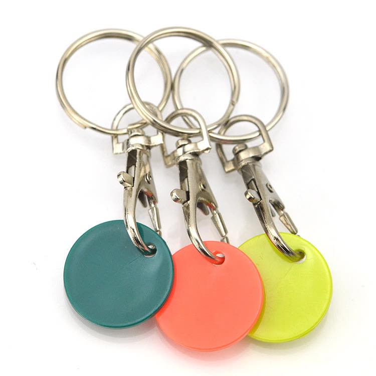  Supermarket Shopping Blank Token Trolley Coins Uk Plastic Keychain