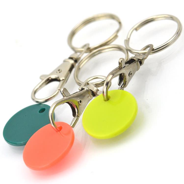  Supermarket Shopping Blank Token Trolley Coins Uk Plastic Keychain