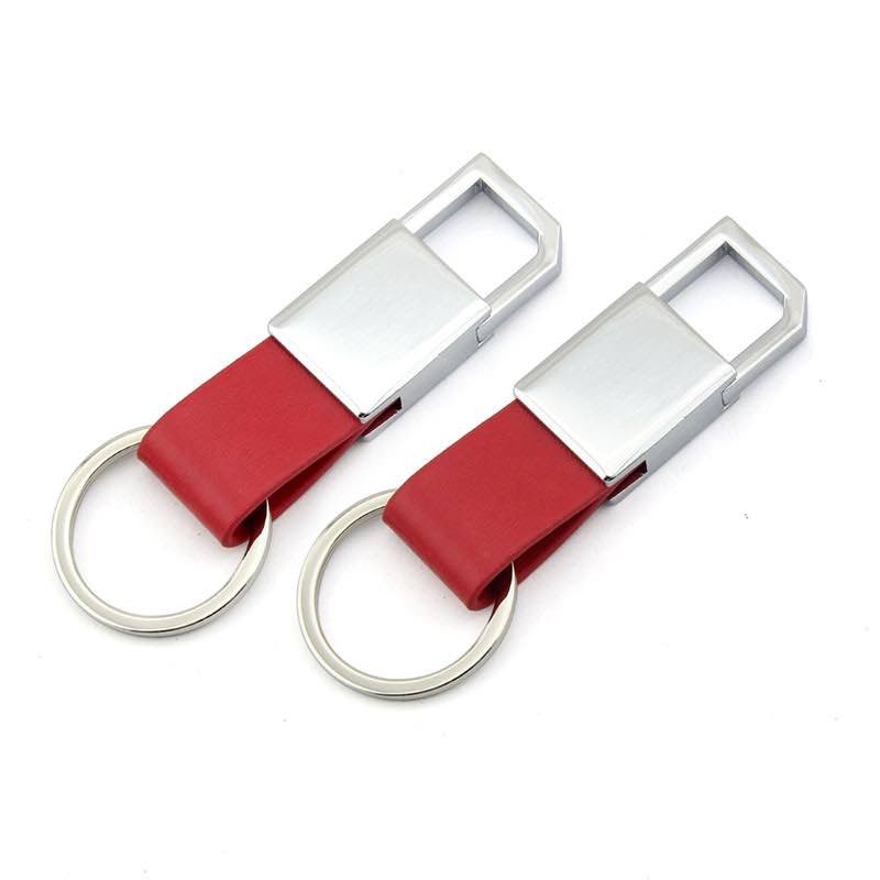 promotional multifunctional metal fashion design leather carabiner keychain